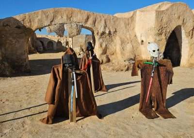 Mos Espa and Jedi statues